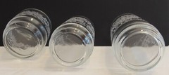 Vintage Indiana Glass Flat Tumbler Recollection White Decal 16, 12, and 10 ounce