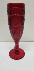 PIONEER WOMAN ADELINE RUBY RED CHAMPAGNE FLUTE 6 OZ