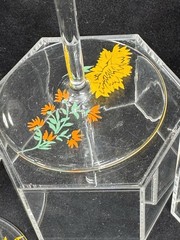 Dorothy Thorpe Hand Painted Poppy & Daffodil Spring Flowers Floral Glasses (5)