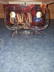 Vntg Cristal D’Arques Bellini «Brandy Snifters» 4.75″ Tall-New W/Tags & Box!!