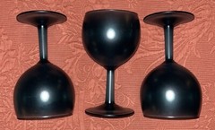 Blue Frosted Stemmed Glasses (5)