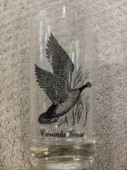 Federal Glass: SPORTSMAN CANADA GOOSE 8 OZ TUMBLER 1950s-60s Vintage 5.5”