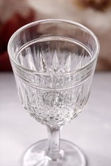 Copa Country Vidrio Glass Vintage Cut Glass Goblet Wine Water Crystal Look