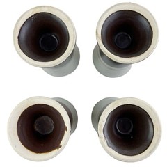Vintage Otagiri Stoneware Goblet Cups Set 4 Japan Mariner Sierra Brown Speckled