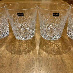 HOYA Crystal Rock Glass 4pcs set 9.5×8.5cm/3.74×3.34″ HOYA Crystal HOYA Crystal
