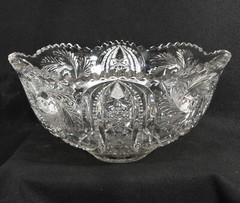 EAPG Mckee Wiltec Clear Punch Bowl 13 3/4″ At Rim 6 1/2″ Tall