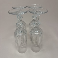4 Nachtmann Crystal Champagne Glasses Alexandra Cut Fluted VTG 90’s Barware MINT