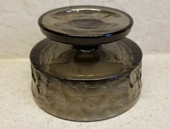 FOSTORIA CRYSTAL #2806 PEBBLE BEACH SMOKE PAIR SHERBETS