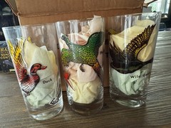 Set Of 6 Vtg Federal Glass Game Bird Glasses 5.5” 12oz Pheasant Duck Wild Geese