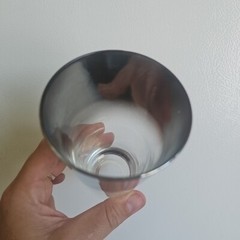 VINTAGE QUEEN’S LUSTERWARE MIRROR RIM WATER JUCE ICE TEA GLASS 5 1/2″