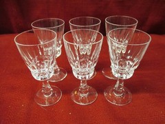 Lot of 6 Vintage Cut Crystal 3.5″ Liquor Wine Tasting Glasses