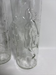2 Vtg. LIBBEY Glass Tall 7″ Highball 3D Female BODY «La Femme» Mid-Century Mod.