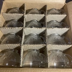 Lot 12 Vintage Cape Cod 6 oz Punch Cups w/ Original Box Pressed Glass