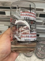 Vintage Ljunberg 13oz Beverage Cocktail Glasses Creole Queen Natchez Steamboats