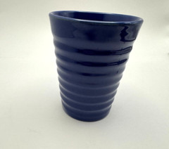Vintage Bauer Pottery Blue 6 oz Tumbler Ring Ware – EXCELLENT CONDITION