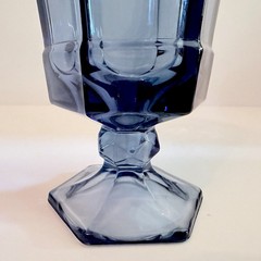 Vintage Fostoria Virginia Dark Blue Set Of 6 Iced Tea Goblets 6 7/8” EUC