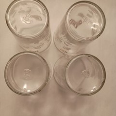 Tumblers Glasses Set of 14 Anchor Hocking MCM White Hibiscus Gold Grecian Key
