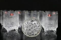 Set of 8 Littala Finland Ultima Thule Footed Cordial Glasses