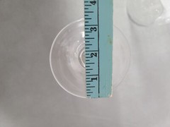 Bubbled Goblet Glasses Clear Set of 2 Heavy Weight Unmarked Not matched