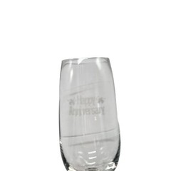 Vintage Heartline Happy Anniversary Toasting Glasses Lead Crystal Lace Ribbon