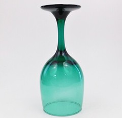 Libbey Juniper Green Tulip 7″ Water Goblets Wine Glass Vintage