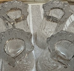 6 RARE VINTAGE IITTALA FINLAND ASLAK TAPIO WIRKKALA GLASS TUMBLER MARKED VW