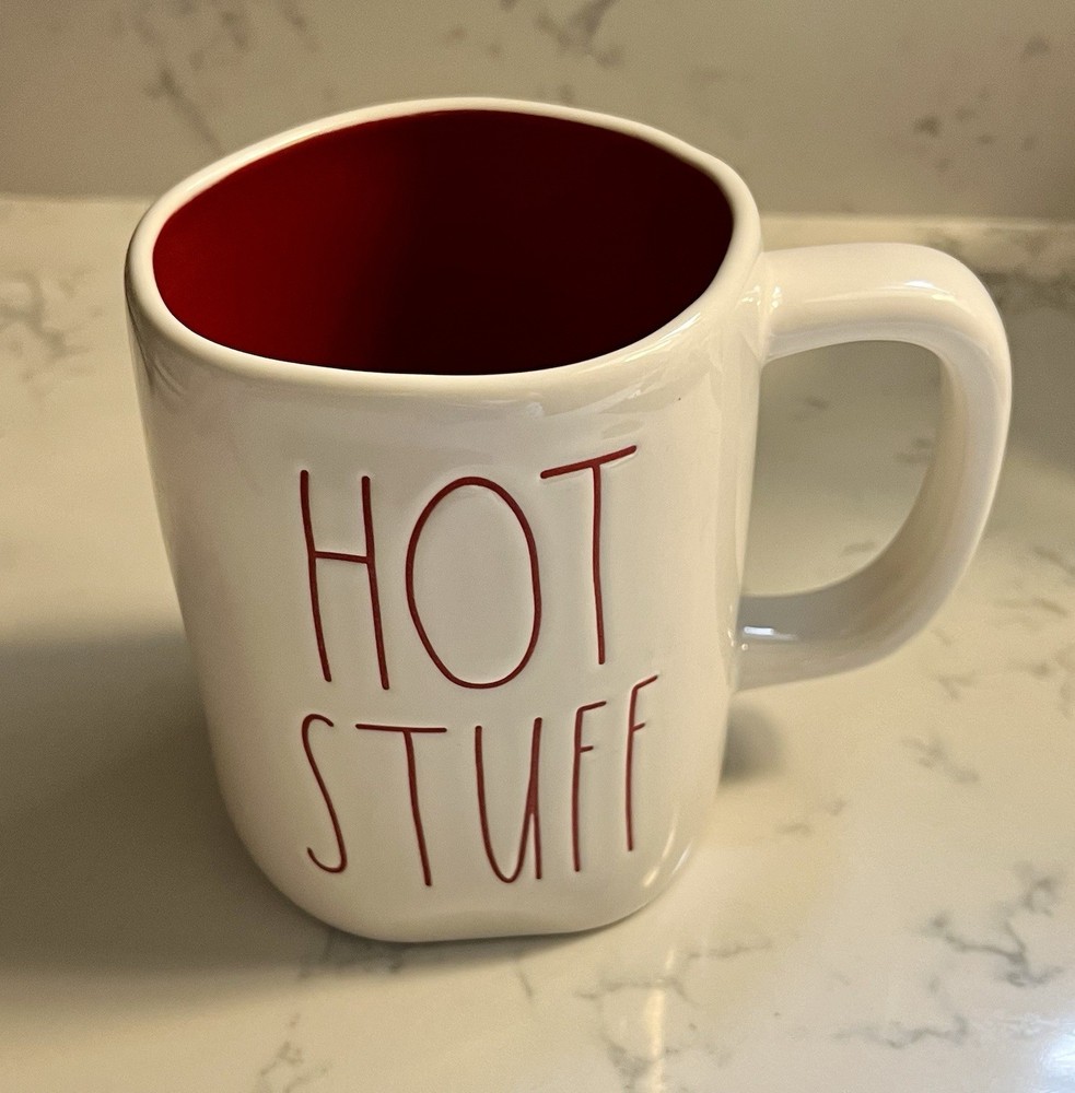 Rae Dunn HOT STUFF Coffee Cup Mug 20 oz. By Magenta My Favorite Mug!