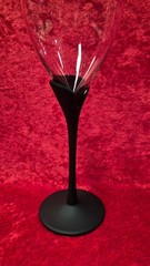 Set of 2 Mikasa RARE Matt Alexandra Black Tulip Stemware Wine Glasses 12 Availbl