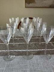Lenox Firelight Clear Wine Glasses Vintage Set