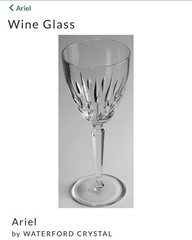 Marquis By Waterford Crystal Ariel Wine Glasses 7 7/8″ H Set Of 8