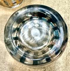 SET/7 CULVER PIZA Green & Gold Old Fashioned GLASSES 3 1/2″ MCM EUC