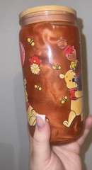 16 oz Cat Eye Effect Pooh Bear Cup