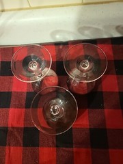 VTG Set/3 MCM Silver Smoke Fade Ombre 5.25″H Cordial/Sherry Glass Set Pre-owned