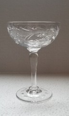 ROYAL BRIERLEY Champagne CRYSTAL GLASS ~has Daisy