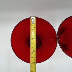 MORGANTOWN GLASS CO. PARMA SPANISH RED #7625 13-OUNCE FOOTED ICED TEA TUMBLER!