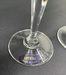 Set Of 4 Toscany Elite Fluted Champagne 8.25” Cocktail 24% Lead Crystal Glasses