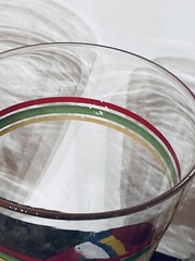 Set Of 4 Hand Painted Red Parrot Glass Goblets