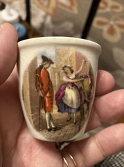 (2) Sandland Staffordshire Stoneware Cups/shot glasses Made in England 2”x2”
