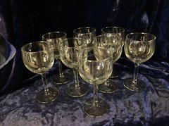 6 Cordial Glasses – Clear 6oz Cup Stem & Base