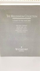WATERFORD Crystal Champagne Flutes Millennium Collection HAPPINESS NIB Set of 2