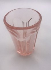 Hocking Pink Colonial Knife And Fork 2 1/2″ Height 1 1/2 oz. Whiskey Shot Glass
