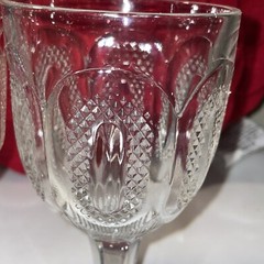 Two EAPG Circa 1870 BUCKLE 6.5″ Tall Flint Glass Water Goblets, MINT