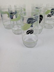 Set Of 7 Corelle Black Orchid 14 oz Tumblers