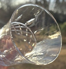 4 Crystal Water Glasses Rock Sharpe Sutton Wine Iced Tea Goblets 18 Oz Vtg 1960s