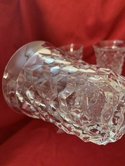Fostoria American Goblets Clear Glass Round Stemmed Flared 5.5″ Set 6