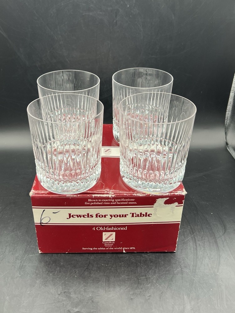 Cristallerie Zwiesel Old Fashioned Glasses Set Of 4 NIB 3.5” Jewels For Table