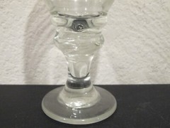 (6) Libbey Glass Rainbow Striped Fiesta Stemmed Goblets / Glasses