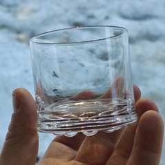 Timo Sarpaneva Iittala whiskey, cocktail & shot glass «String of Pearls» 1960s