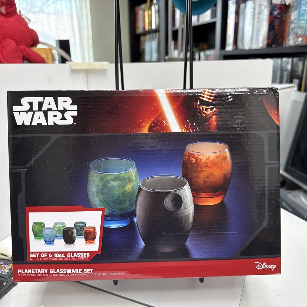 STAR WARS PLANETARY GLASSWARE SET 6 GLASSES by THINK GEEK