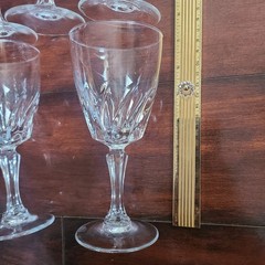 Set of 5 Cristal D Arques FLAMENCO Crystal Water Goblets Glasses 6 3/4” France